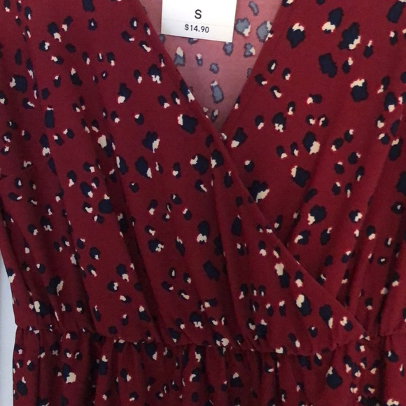 NWT cheetah printed wrap dress with tulip hem - Picture 5 of 7